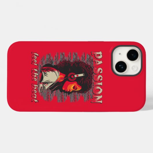 Musikleidenschaft spürt den Beat Case-Mate iPhone Hülle (Rückseite (Horizontal))