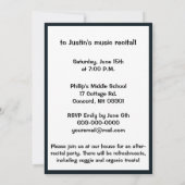 Musikleistung oder Erwägung:Schwarz und Weiß Einladung (Rückseite)