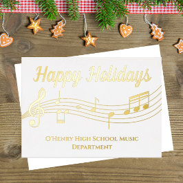 Musikliebeschriften für Musiklehrer Gold Foil Card Folien Feiertagskarte