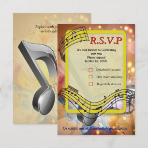 Musikliebhaber-Feierthemen RSVP Karte