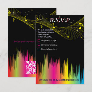 Musikliebhaber-Feierthemen RSVP Karte