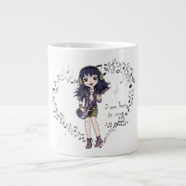 Musikliebhaber geboren, Jumbo-Kaffee-Tasse zu sing Jumbo-Tasse