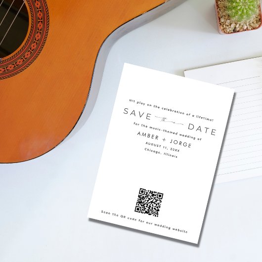 Musikliebhaber - QR Code Hochzeitscodierung - Foto Save The Date