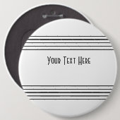 Musiklinien Notensystem Worte Abzeichen Button (Vorne & Hinten)