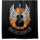 Musikmacher (Gitarrenspieler) Duschvorhang (Vorderseite)