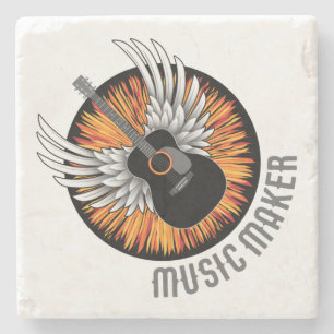 Musikmacher (Gitarrenspieler) Steinuntersetzer