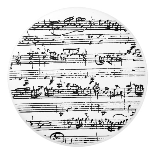 Musikmanuskript-Keramikzug Keramikknauf (Vorderseite)