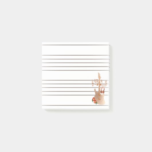 Musikmanuskript post-it klebezettel (Vorderseite)