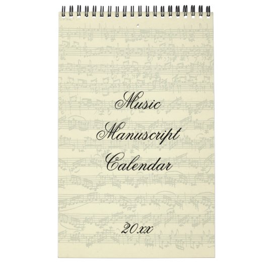 Musikmanuskripte Auszüge des laufenden Jahres Kalender (Titelbild)