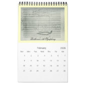 Musikmanuskripte Auszüge des laufenden Jahres Kalender (Feb 2026)