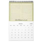 Musikmanuskripte Auszüge des laufenden Jahres Kalender (Jan 2026)