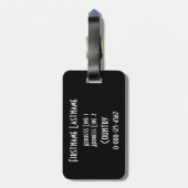 Musikmarke Gepäckanhänger (Rückseite vertikal)