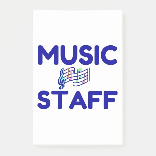 MUSIKMITARBEITER POST-IT KLEBEZETTEL (Vorderseite)