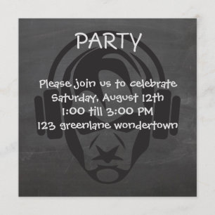 Musikmoderne DJ-EDM-Party Einladung