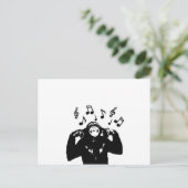 Musikmönch Postkarte (Stehend Vorderseite)