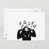 Musikmönch Postkarte (Vorne/Hinten)