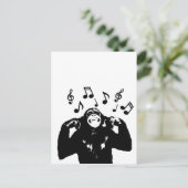 Musikmönch Postkarte (Stehend Vorderseite)