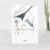 Musikmontage Rote Grußkarte Karte (Rückseite)