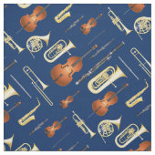 Musikmusikdekor Blue Stoff (Muster)