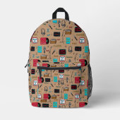 Musikmuster, akustische Sitzung, Rock'n'Roll, Indi Bedruckter Rucksack (Vorderseite)