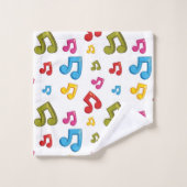 Musikmuster Badhandtuch Set (Waschlappen)