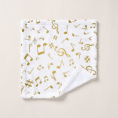 Musikmuster Badhandtuch Set (Waschlappen)