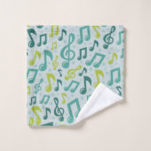 Musikmuster Badhandtuch Set (Waschlappen)