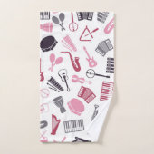 Musikmuster Badhandtuch Set (Handtuch)