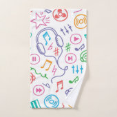 Musikmuster Badhandtuch Set (Handtuch)