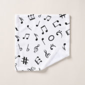 Musikmuster Badhandtuch Set (Waschlappen)