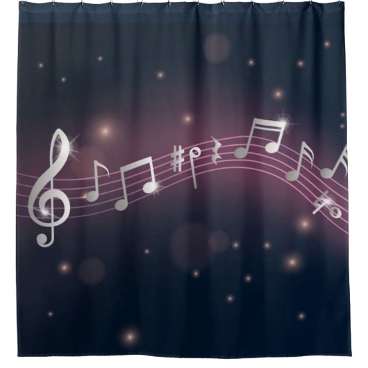 Musikmuster Duschvorhang (Vorderseite)