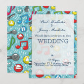 Musikmuster Einladung (Vorne/Hinten)