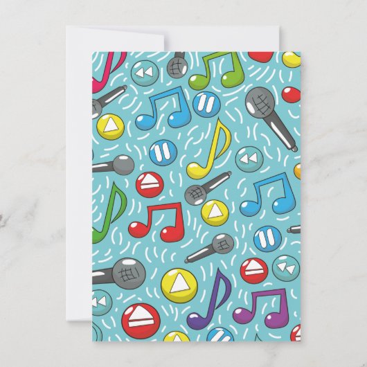 Musikmuster Einladung (Rückseite)