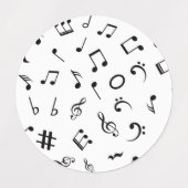 Musikmuster Etiketten (Design 2)