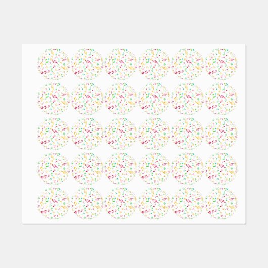 Musikmuster Etiketten (Blatt)