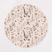 Musikmuster Etiketten (Design 1)