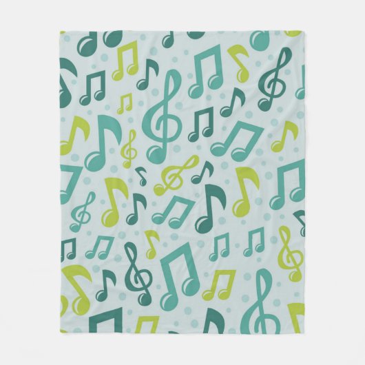 Musikmuster Fleecedecke (Vorderseite)
