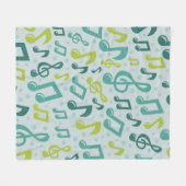 Musikmuster Fleecedecke (Vorderseite (Horizontal))