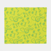 Musikmuster Fleecedecke (Vorderseite (Horizontal))