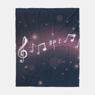 Musikmuster Fleecedecke