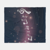 Musikmuster Fleecedecke (Vorderseite (Horizontal))