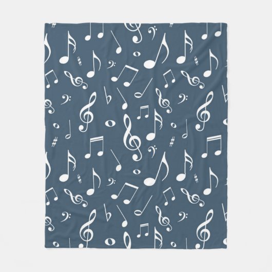 Musikmuster Fleecedecke (Vorderseite)