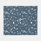Musikmuster Fleecedecke (Vorderseite (Horizontal))