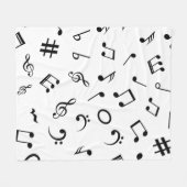 Musikmuster Fleecedecke (Vorderseite (Horizontal))