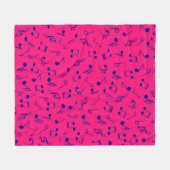 Musikmuster Fleecedecke (Vorderseite (Horizontal))