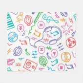 Musikmuster Fleecedecke (Vorderseite (Horizontal))