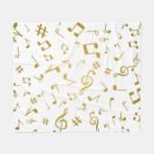 Musikmuster Fleecedecke (Vorderseite (Horizontal))