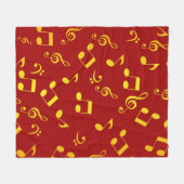 Musikmuster Fleecedecke (Vorderseite (Horizontal))