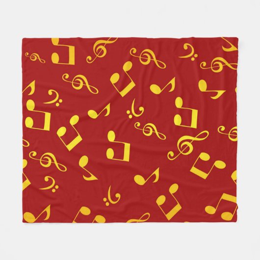 Musikmuster Fleecedecke (Vorderseite (Horizontal))