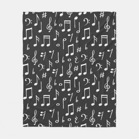 Musikmuster Fleecedecke (Vorderseite)